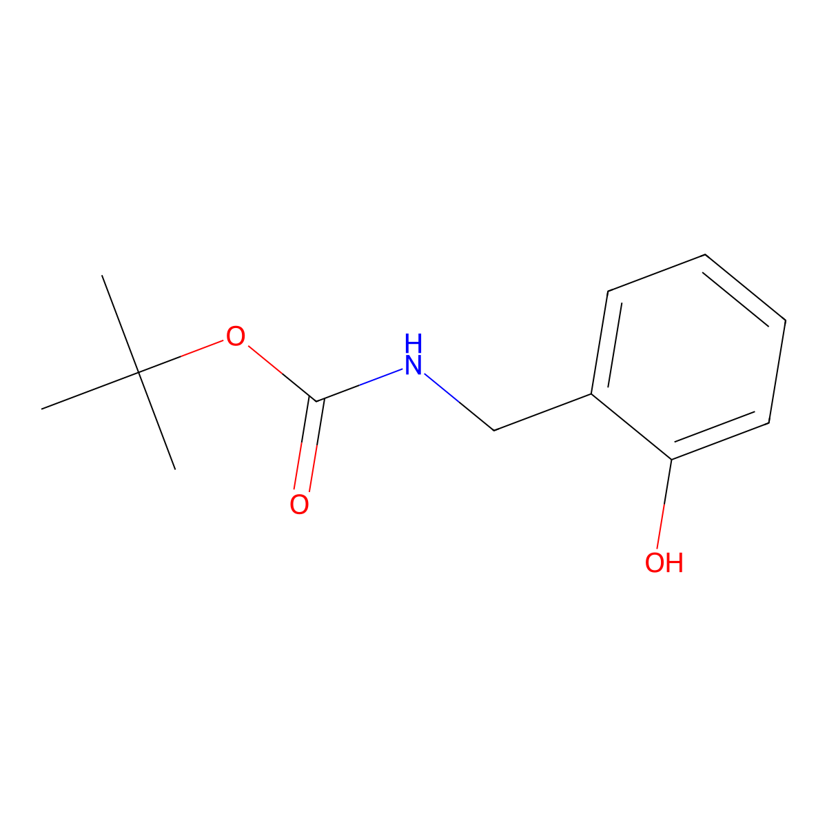 tert-butyl N-[(2-hydroxyphenyl)methyl]carbamate molecular structure, CAS 390427-07-3