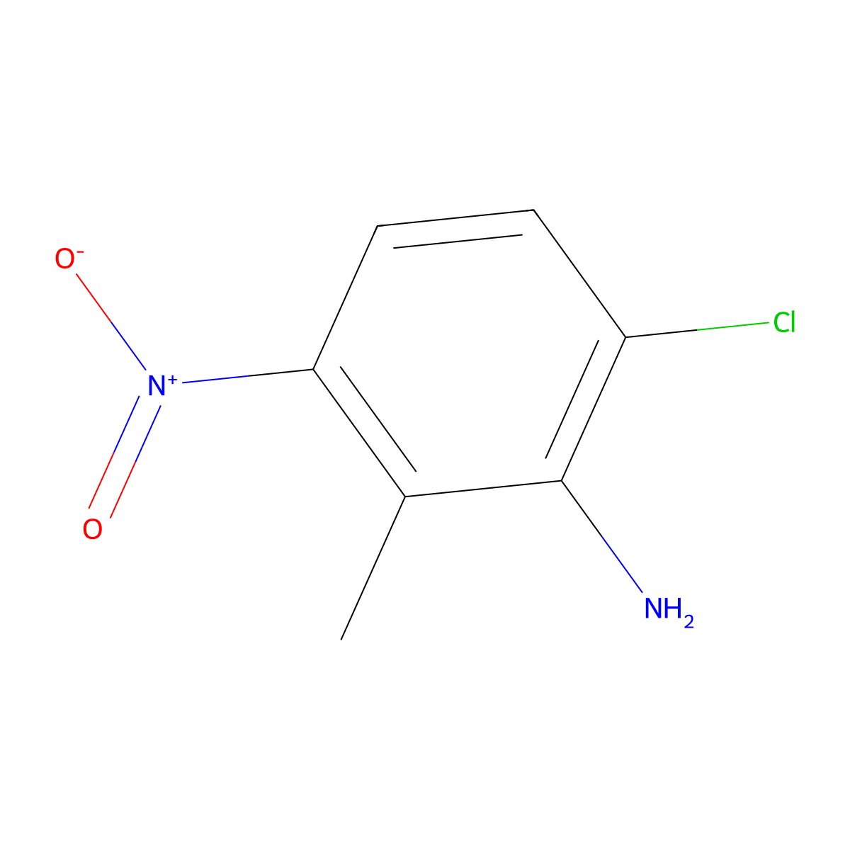6-Chloro-2-methyl-3-nitroaniline molecular structure, CAS 39053-31-1
