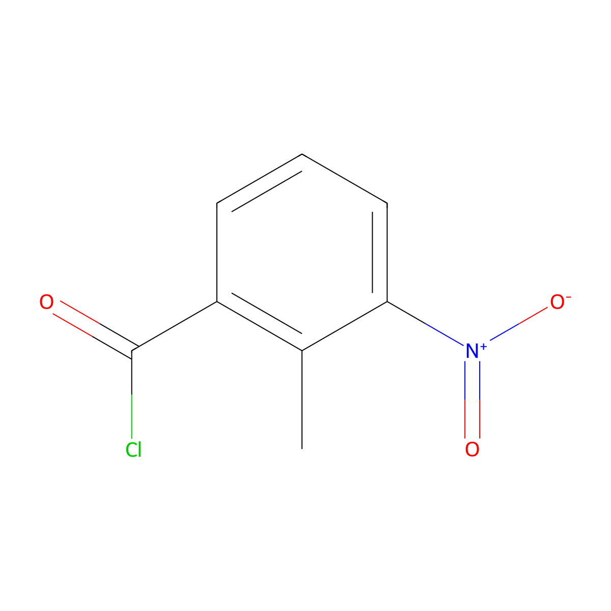 2-Methyl-3-nitrobenzoyl chloride molecular structure, CAS 39053-41-3