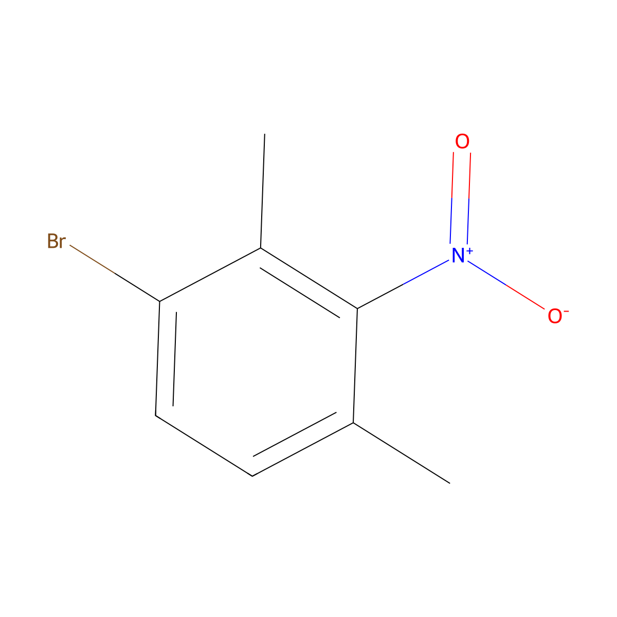 1-Bromo-2,4-dimethyl-3-nitrobenzene molecular structure, CAS 39053-43-5