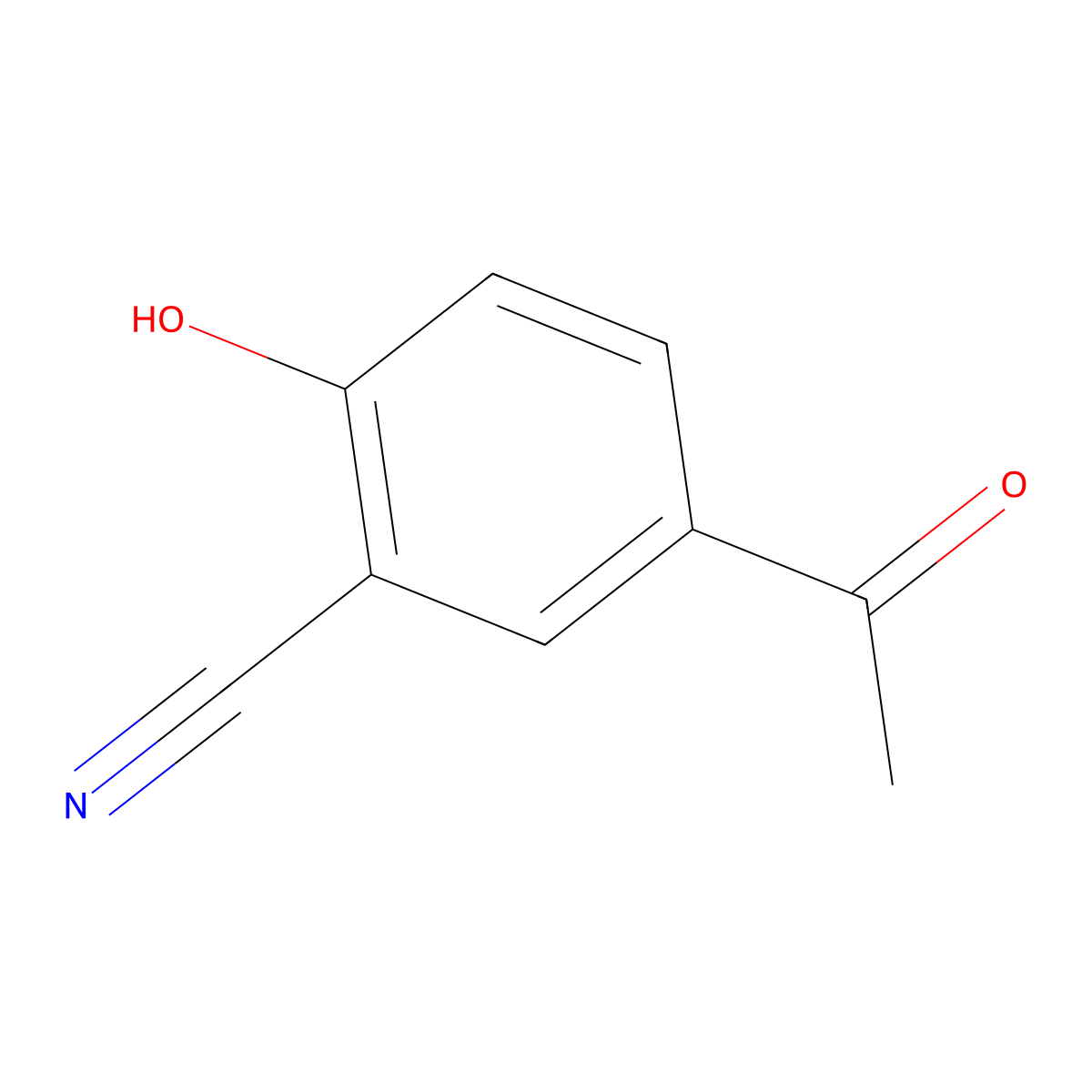 5-Acetyl-2-hydroxybenzonitrile molecular structure, CAS 39055-82-8