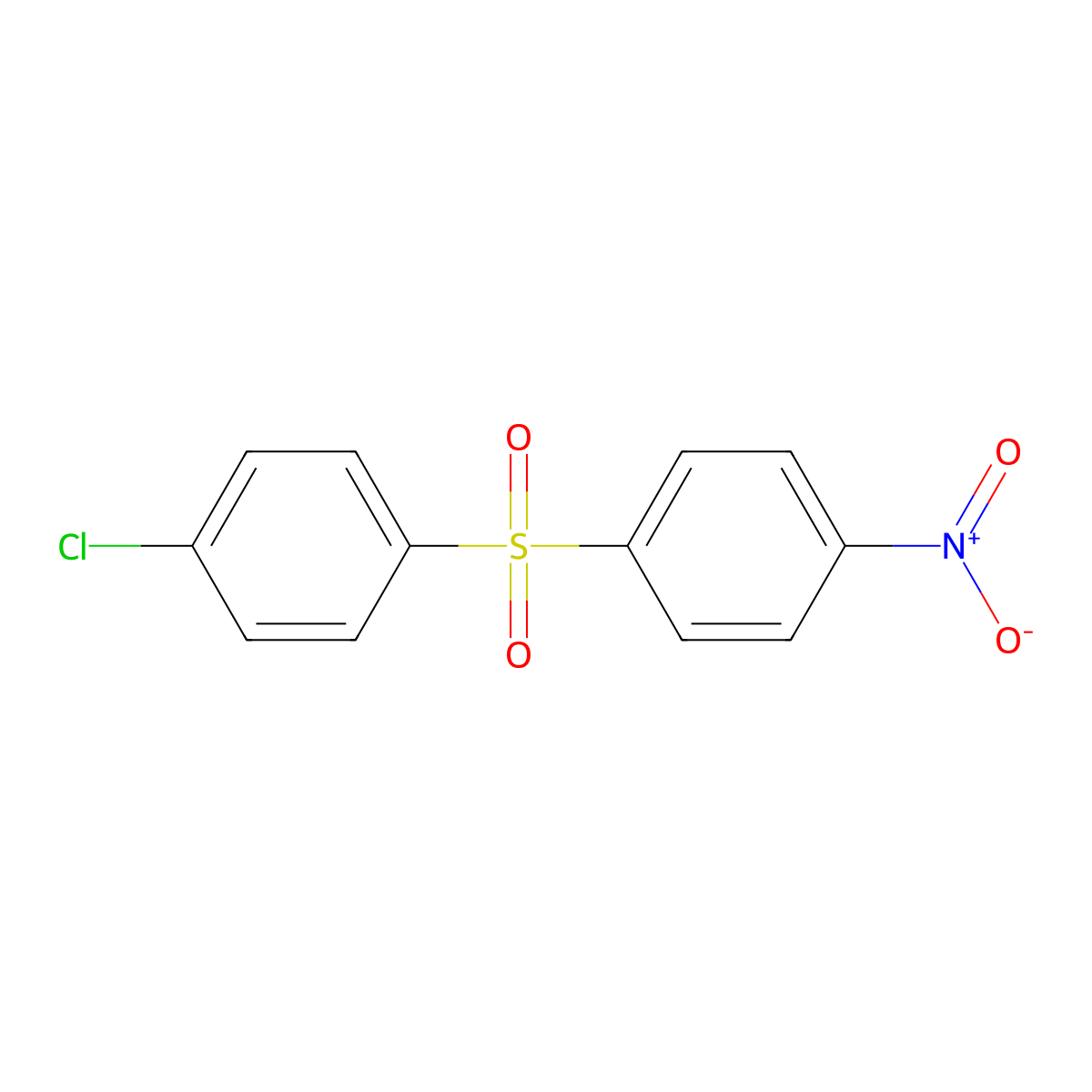 1-Chloro-4-((4-nitrophenyl)sulfonyl)benzene molecular structure, CAS 39055-84-0