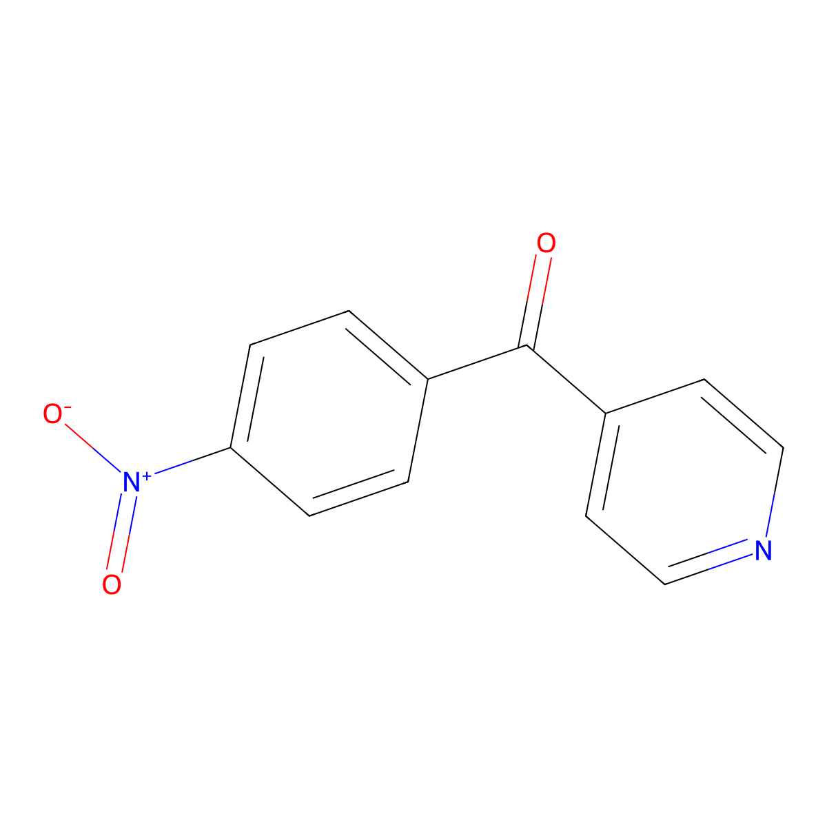 (4-Nitrophenyl)-4-pyridinylmethanone molecular structure, CAS 39055-88-4
