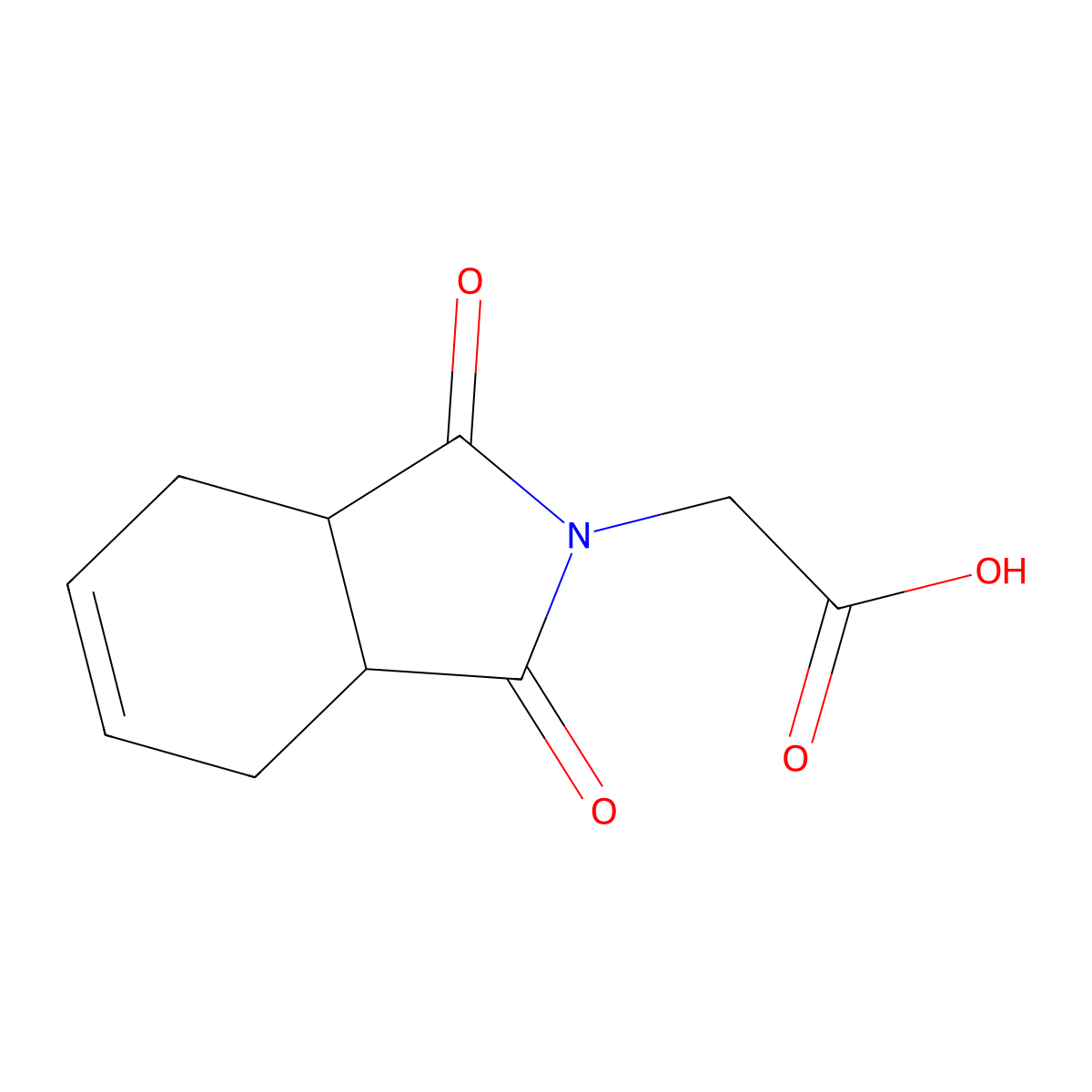 (1,3-Dioxo-1,3,3a,4,7,7a-hexahydro-isoindol-2-yl)-acetic acid molecular structure, CAS 39059-06-8