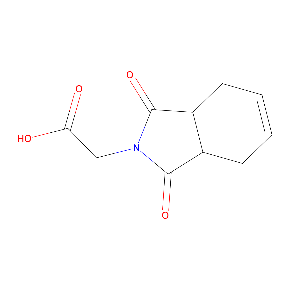(1,3-Dioxo-1,3,3a,4,7,7a-hexahydro-isoindol-2-yl)-acetic acid molecular structure, CAS 39059-06-8