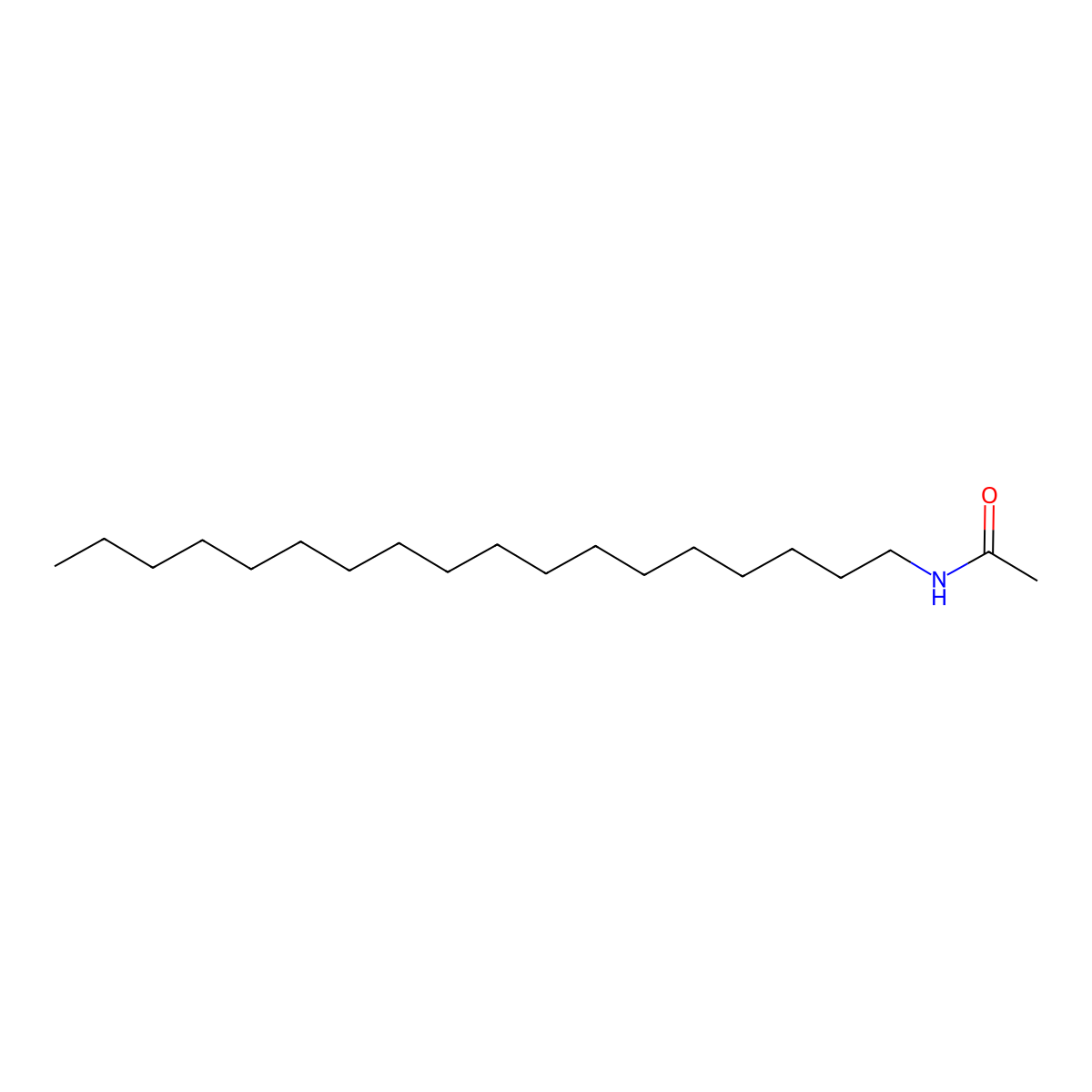 N-octadecylacetamide molecular structure, CAS 3906-22-7