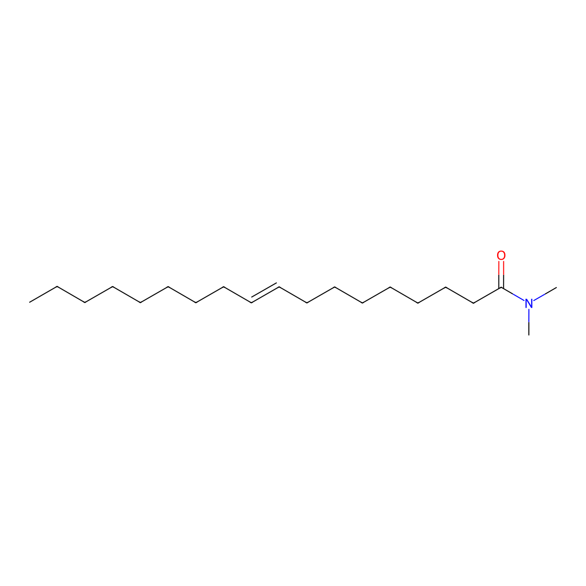 9-Octadecenamide, N,N-dimethyl- molecular structure, CAS 3906-30-7