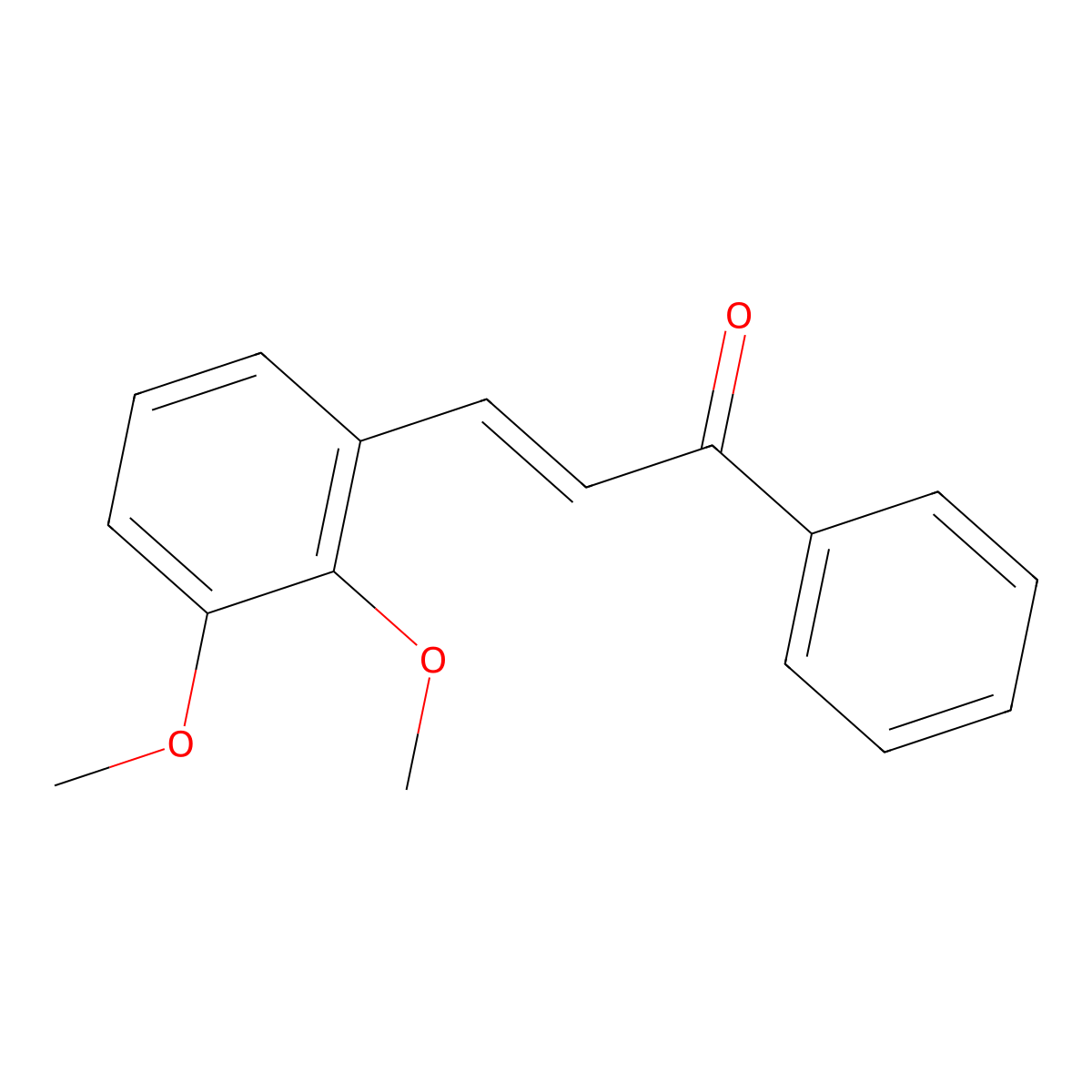 2-Propen-1-one, 3-(2,3-dimethoxyphenyl)-1-phenyl- molecular structure, CAS 39060-01-0