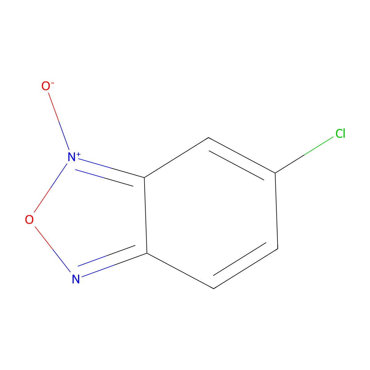5-Chlorobenzofurazan 3-oxide molecular structure, CAS 39060-31-6