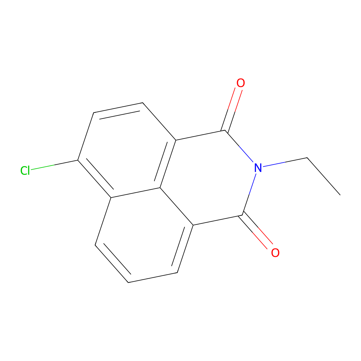 6-Chloro-2-ethyl-1H-benz[de]isoquinoline-1,3(2H)-dione molecular structure, CAS 39061-33-1