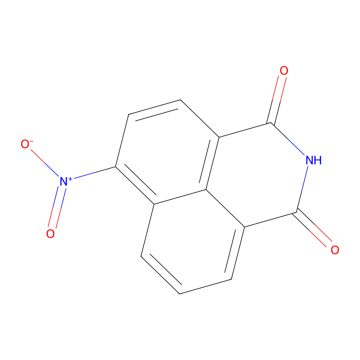 6-nitro-1H-benzo[de]isoquinoline-1,3(2H)-dione molecular structure, CAS 39061-35-3
