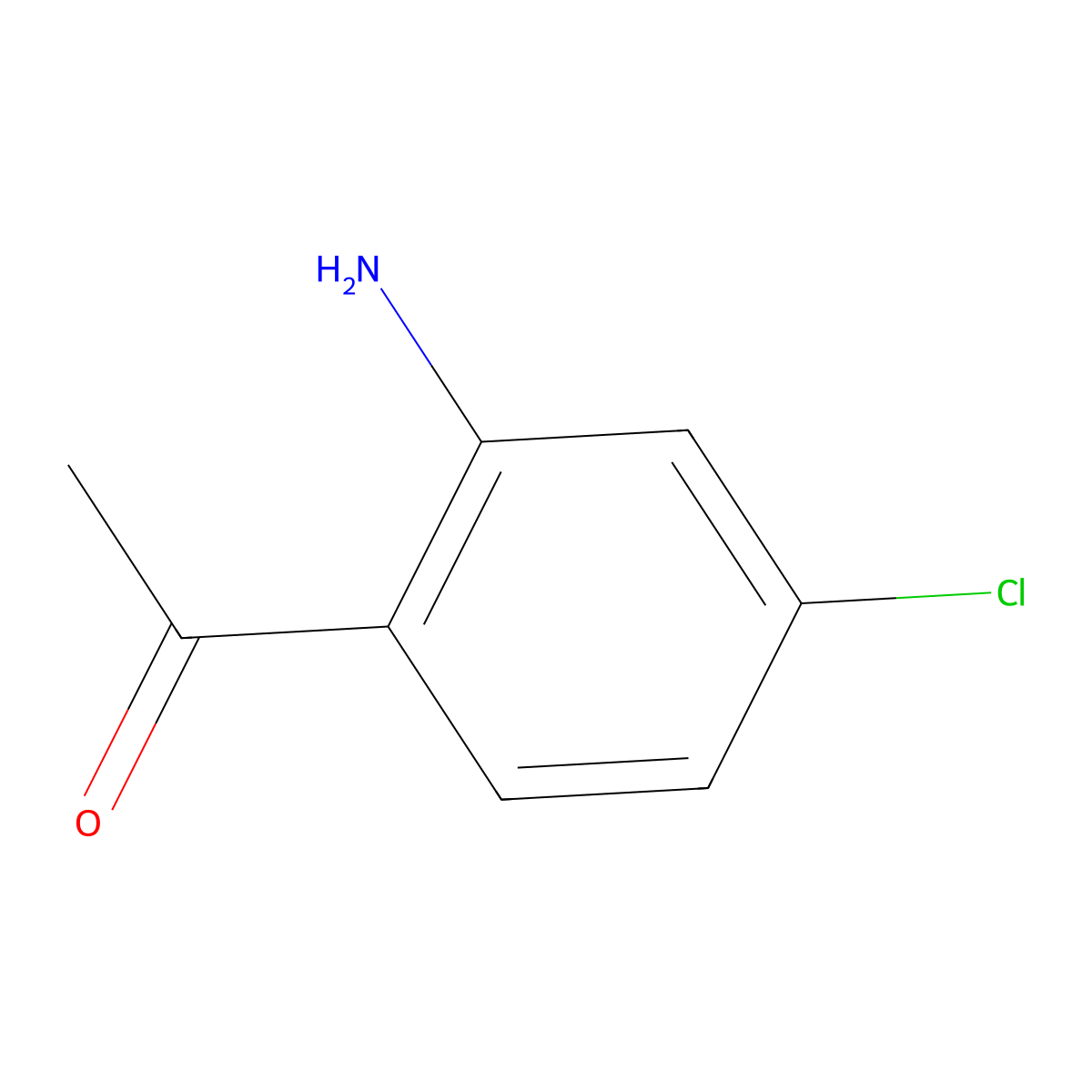 1-(2-Amino-4-chlorophenyl)ethanone molecular structure, CAS 39061-72-8
