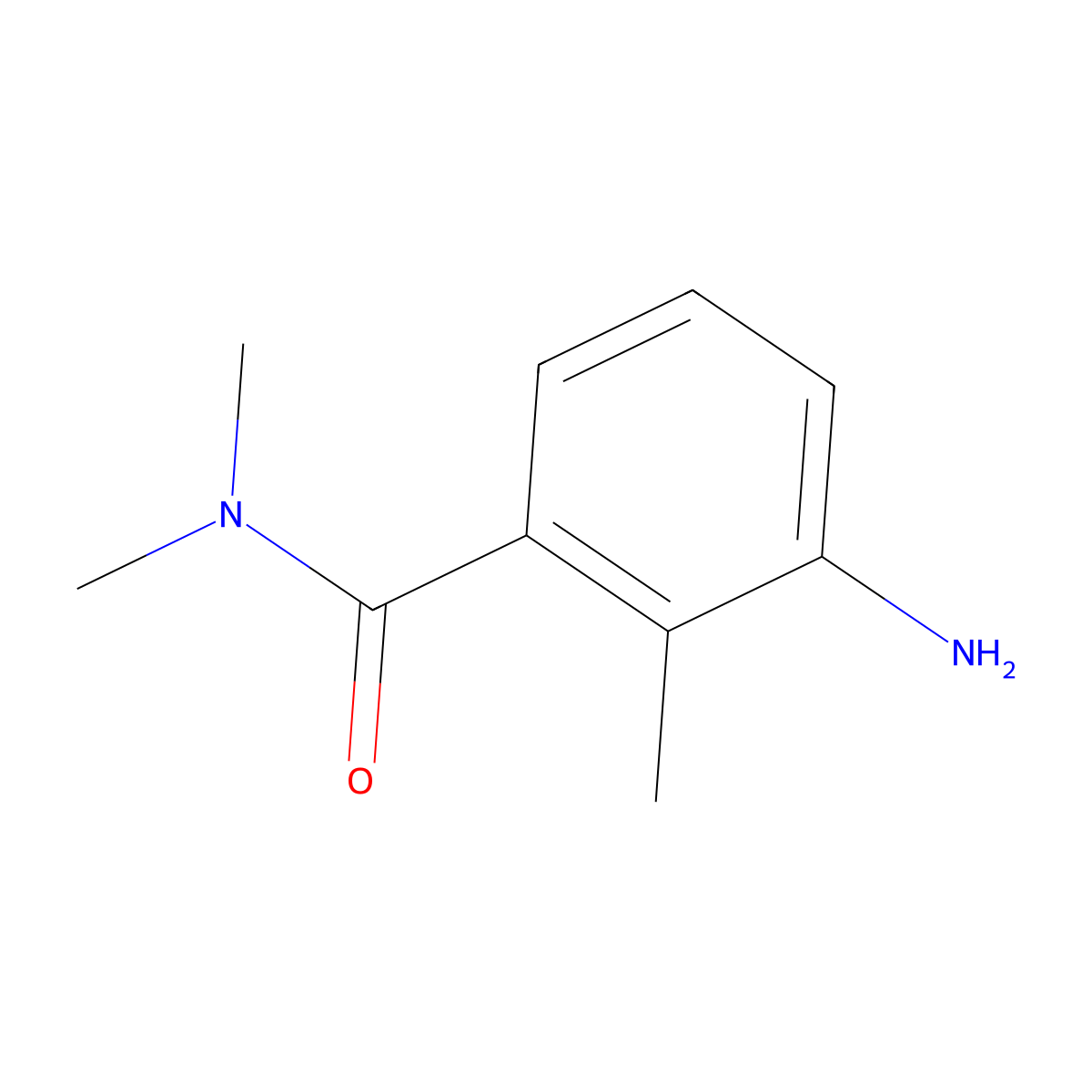 3-amino-N,N,2-trimethylbenzamide molecular structure, CAS 39062-73-2