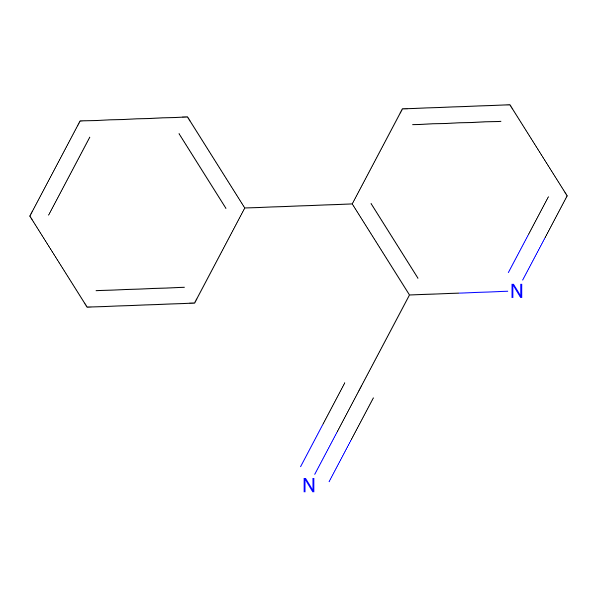 3-Phenylpyridine-2-carbonitrile molecular structure, CAS 39065-43-5