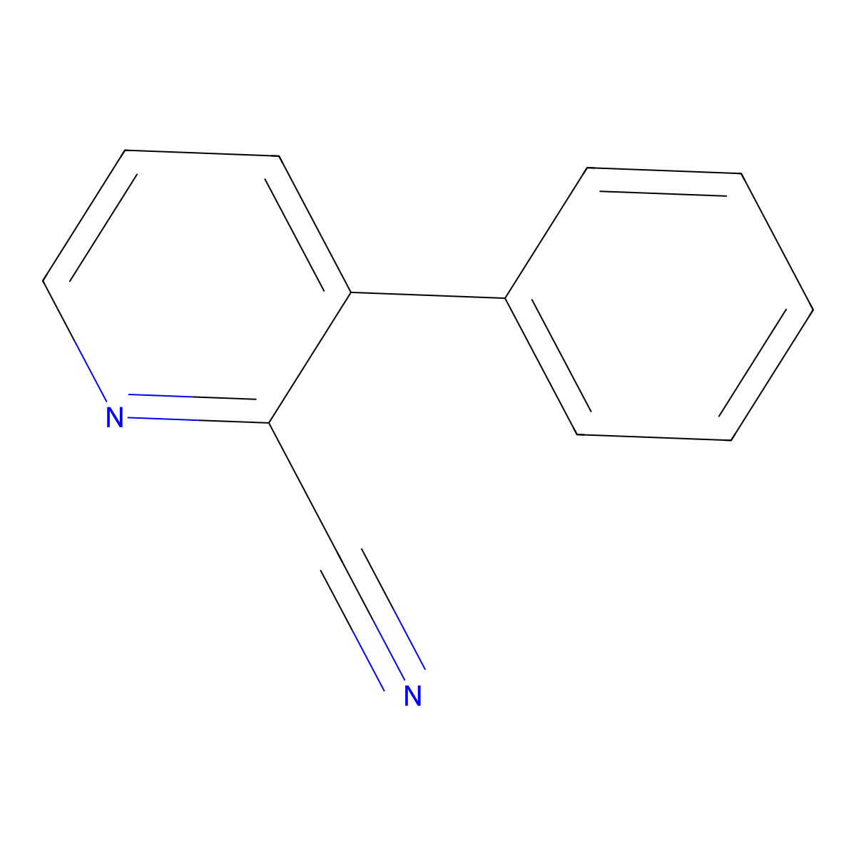 3-Phenylpyridine-2-carbonitrile molecular structure, CAS 39065-43-5