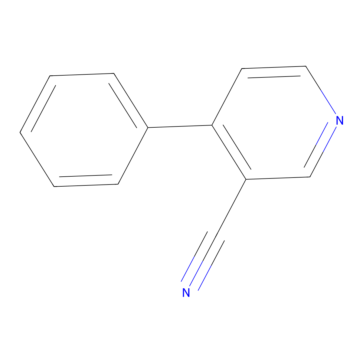 4-Phenylnicotinonitrile molecular structure, CAS 39065-51-5