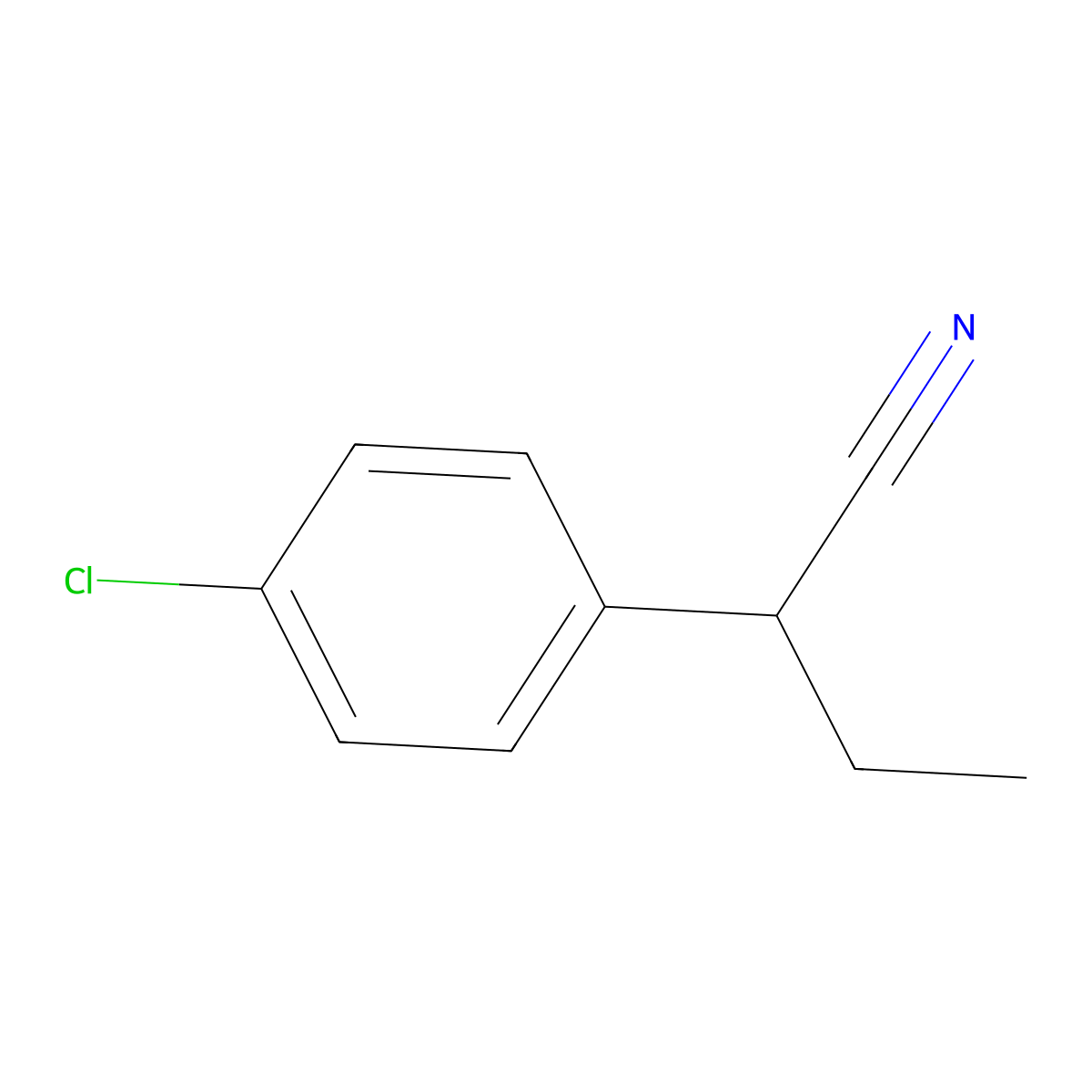2-(4-Chlorophenyl)butanenitrile molecular structure, CAS 39066-10-9