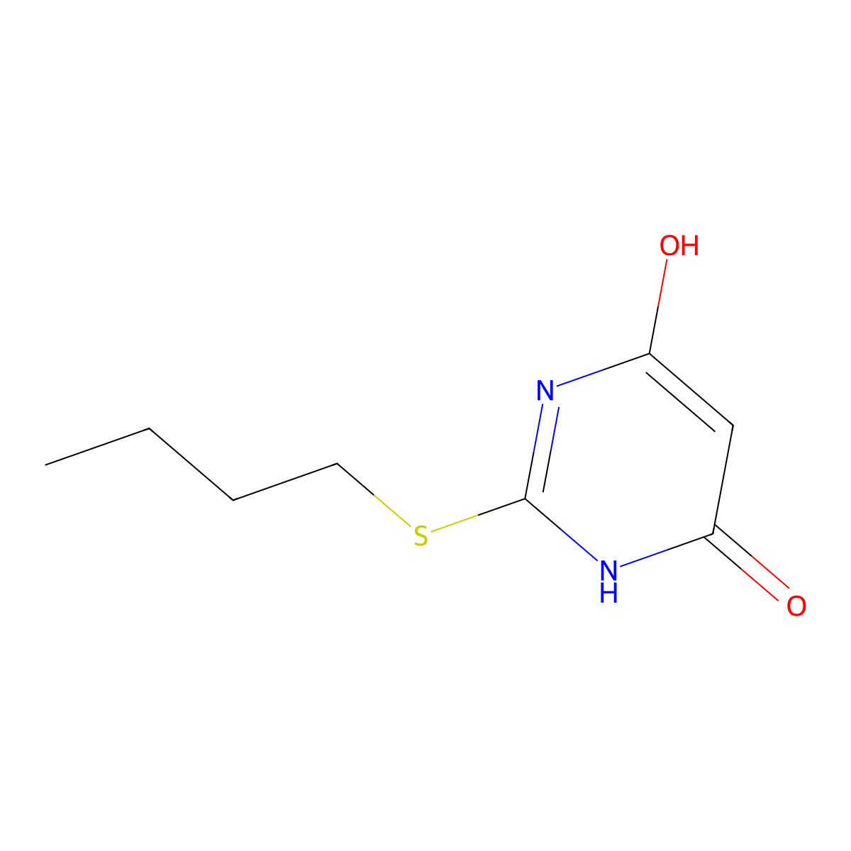 2-(Butylsulfanyl)pyrimidinediium-4,6-diolate molecular structure, CAS 39067-34-0