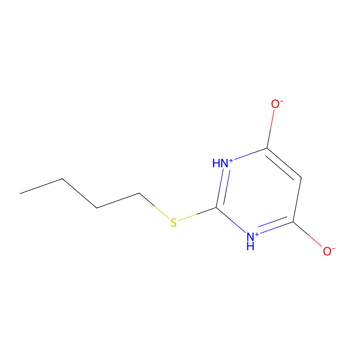 2-(Butylsulfanyl)pyrimidinediium-4,6-diolate molecular structure, CAS 39067-34-0