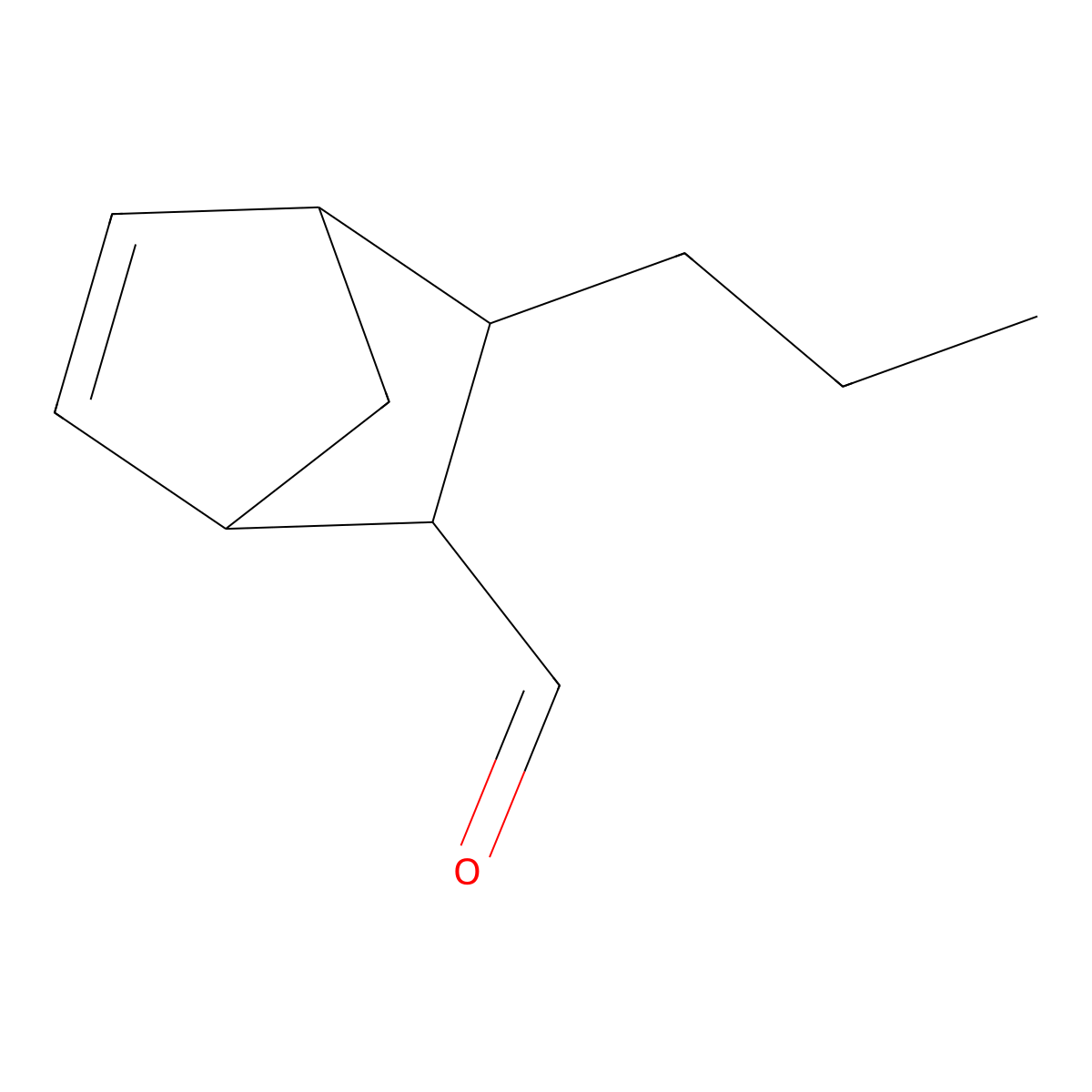 3-Propylbicyclo(2.2.1)hept-5-ene-2-carbaldehyde molecular structure, CAS 39067-39-5