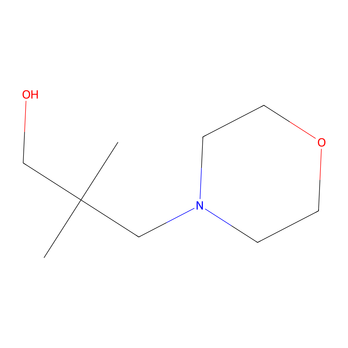 2,2-Dimethyl-3-(morpholin-4-yl)propan-1-ol molecular structure, CAS 39067-47-5