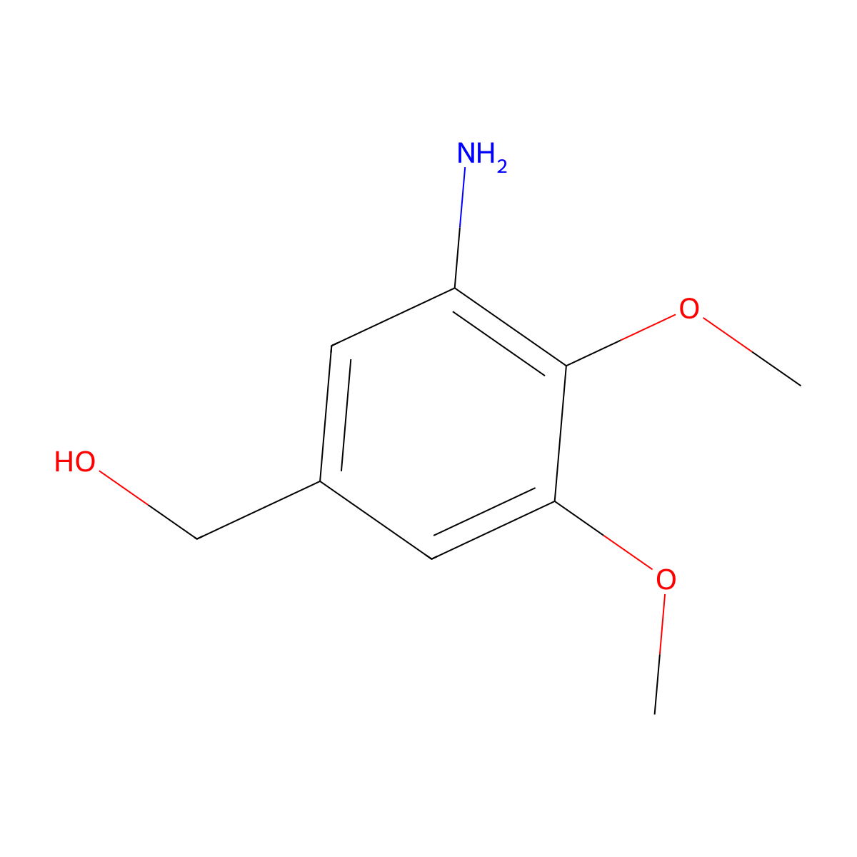 (3-Amino-4,5-dimethoxyphenyl)methanol molecular structure, CAS 39068-83-2