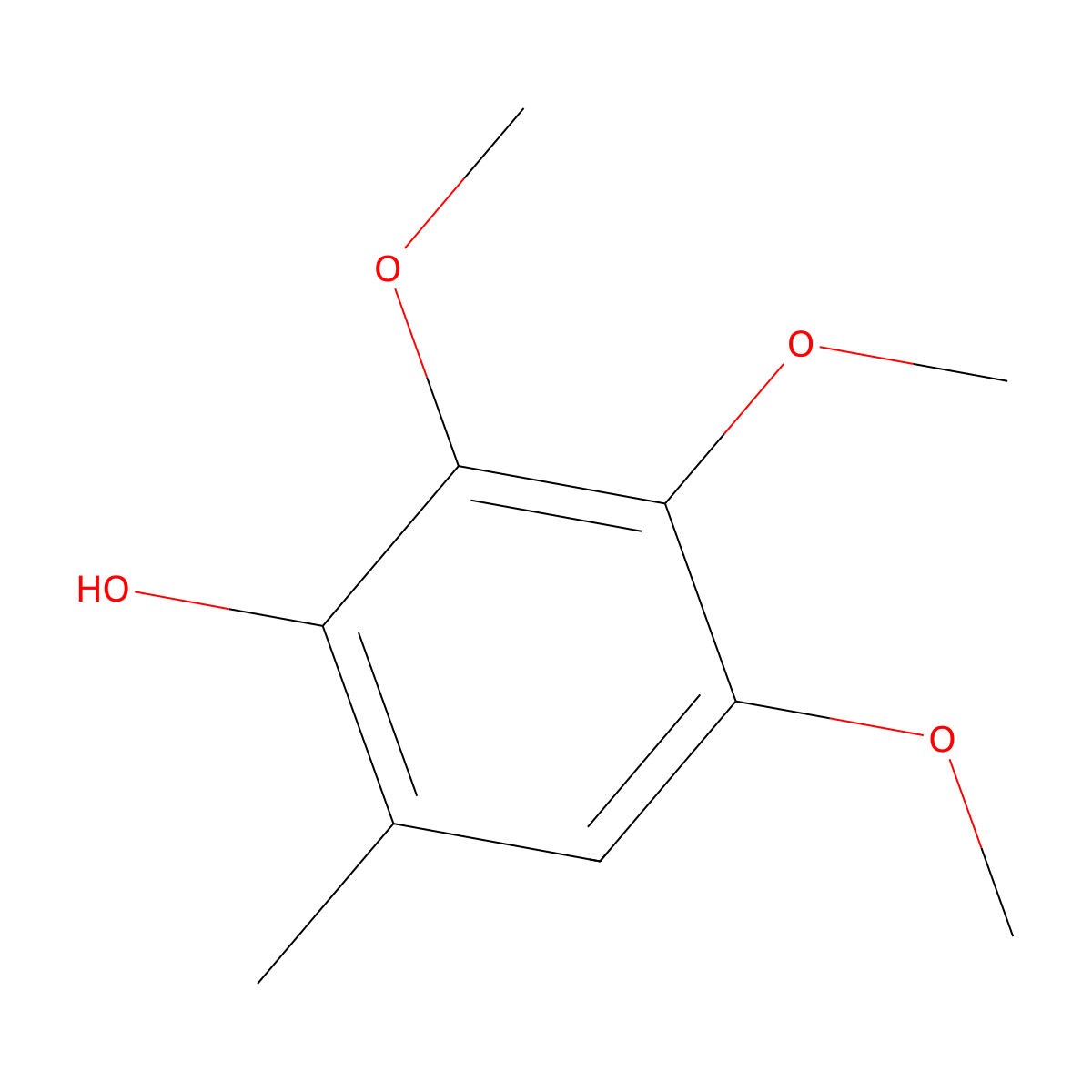 2,3,4-Trimethoxy-6-methylphenol molecular structure, CAS 39068-88-7