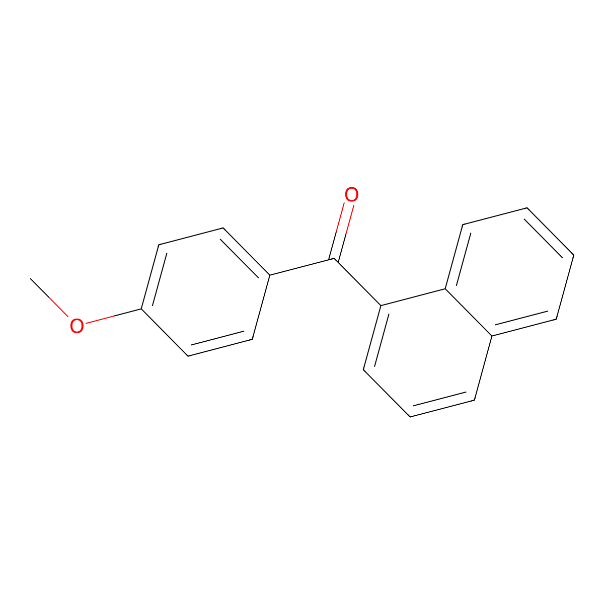(4-Methoxyphenyl)(naphthalen-1-yl)methanone molecular structure, CAS 39070-92-3