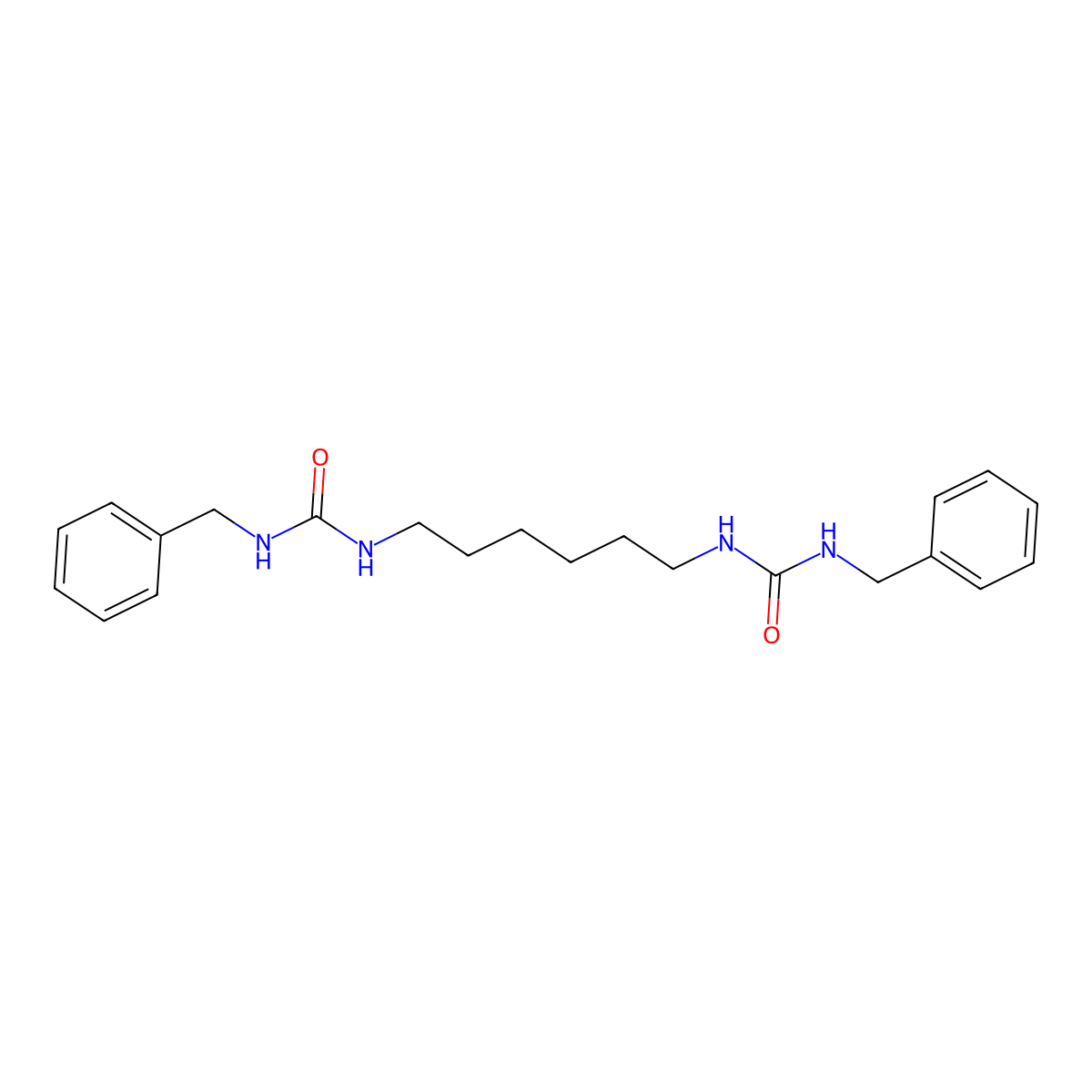Urea, N,N''-1,6-hexanediylbis[N'-(phenylmethyl)- molecular structure, CAS 39072-70-3