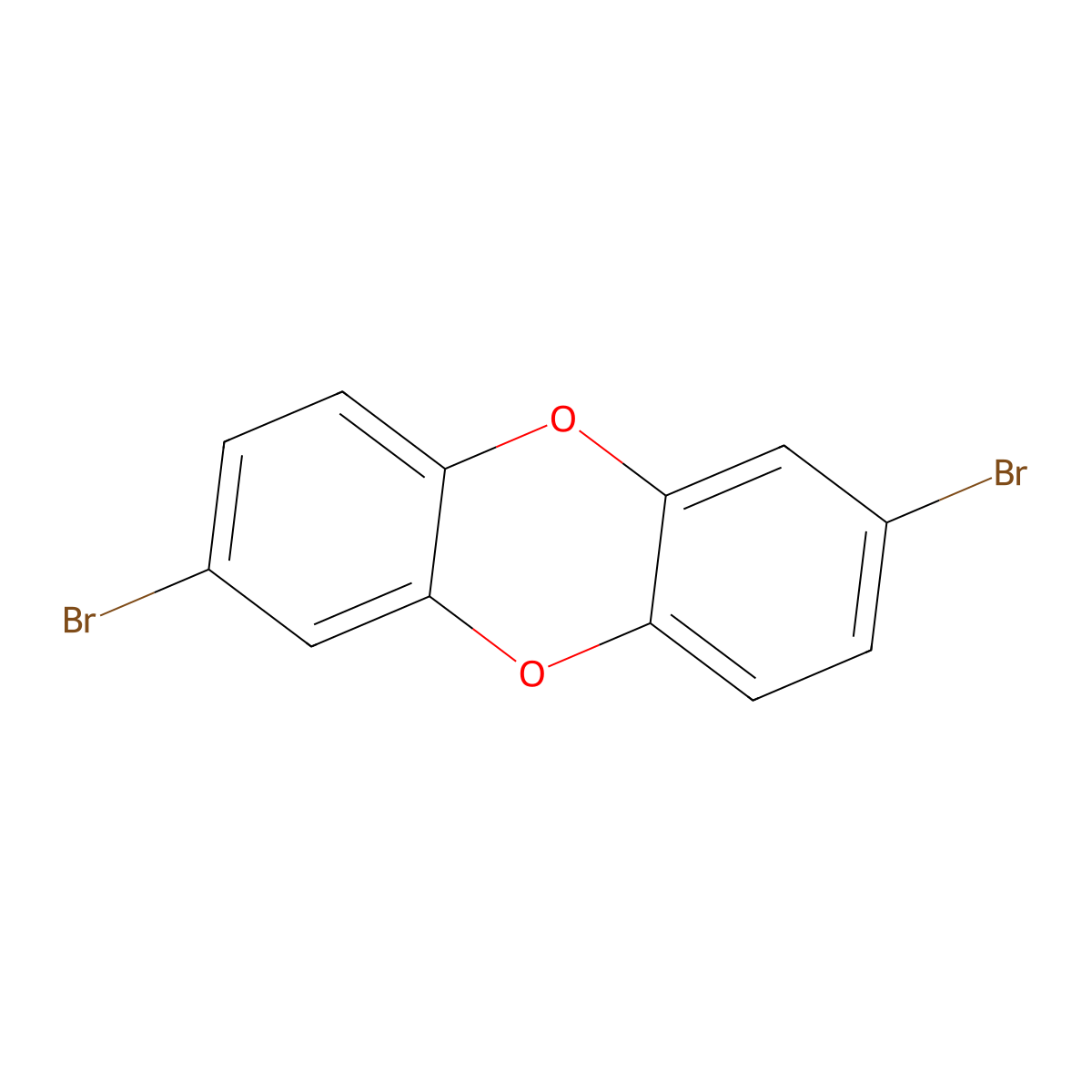 2,7-Dibromodibenzo-P-dioxin molecular structure, CAS 39073-07-9