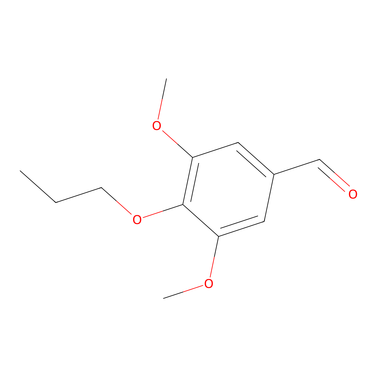 3,5-Dimethoxy-4-propoxybenzaldehyde molecular structure, CAS 39075-26-8