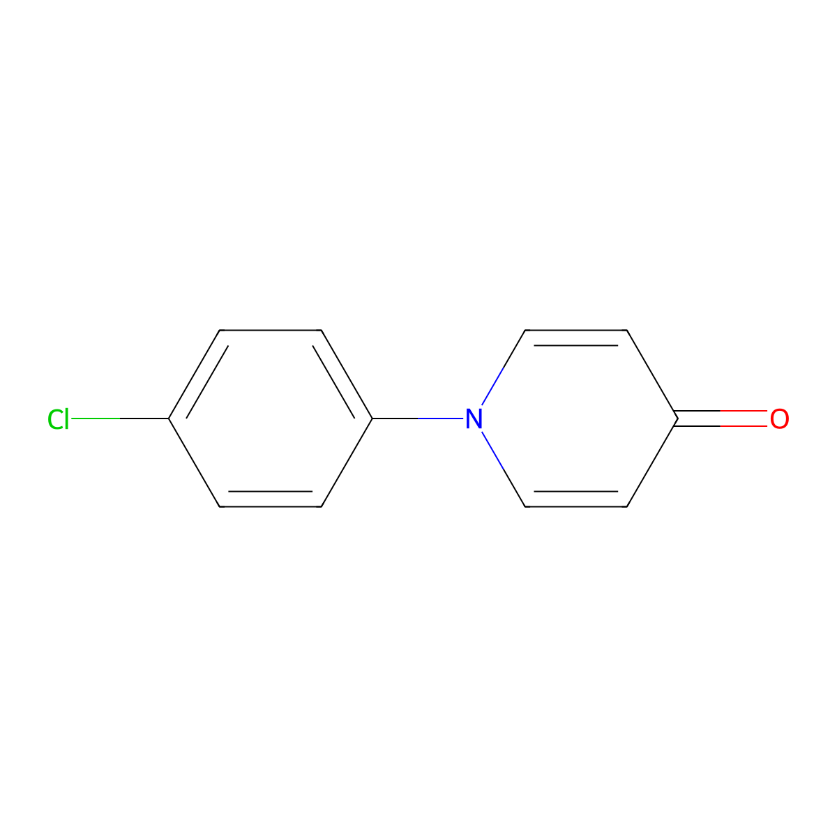 1-(4-chlorophenyl)-4(1H)-pyridinone molecular structure, CAS 39076-97-6