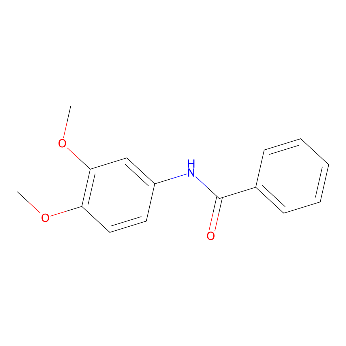 N-(3,4-dimethoxyphenyl)benzamide molecular structure, CAS 39078-05-2