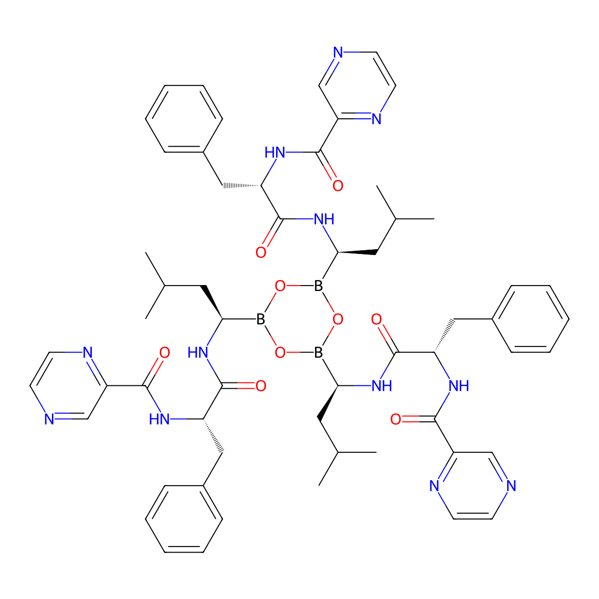 Bortezomib boronic anhydride molecular structure, CAS 390800-88-1