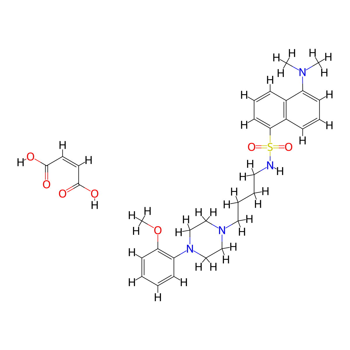 Cortexolone maleate molecular structure, CAS 390803-40-4