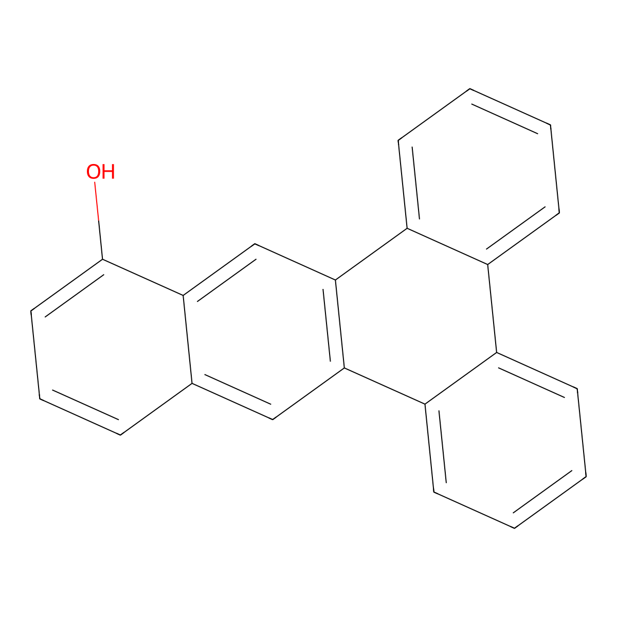 Benzo(b)triphenylen-10-ol molecular structure, CAS 39081-15-7