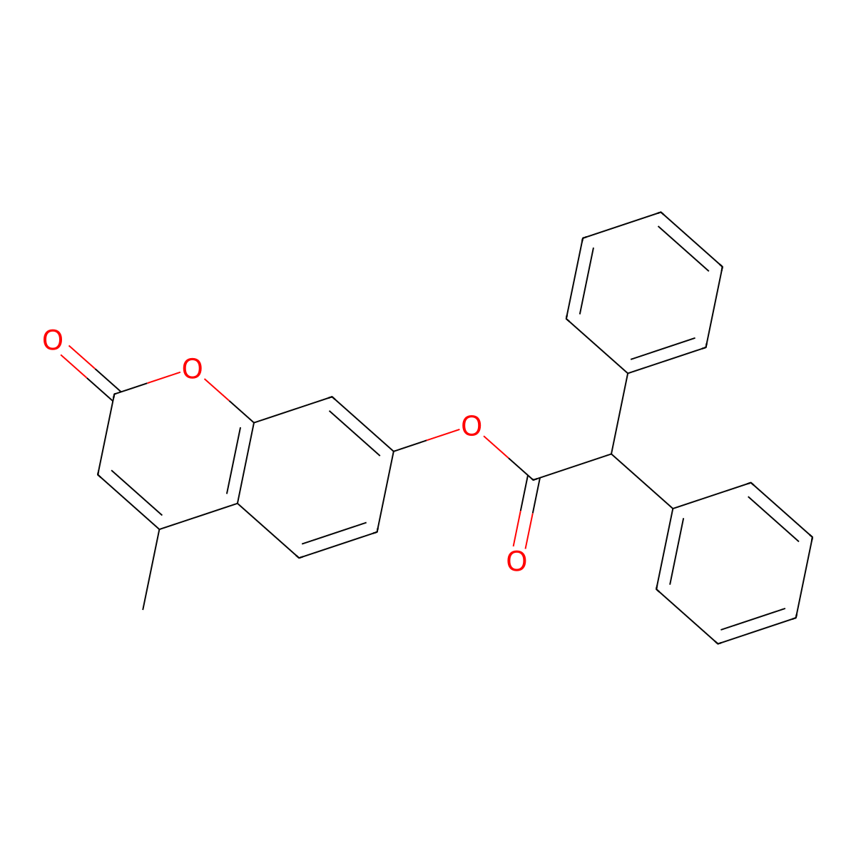 4-methyl-2-oxo-2H-chromen-7-yl diphenylacetate molecular structure, CAS 39081-84-0