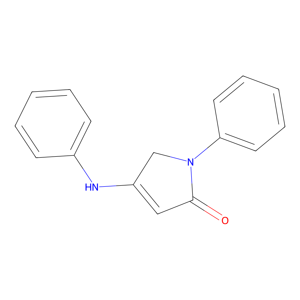 3-anilino-1-phenyl-2H-pyrrol-5-one molecular structure, CAS 39081-93-1