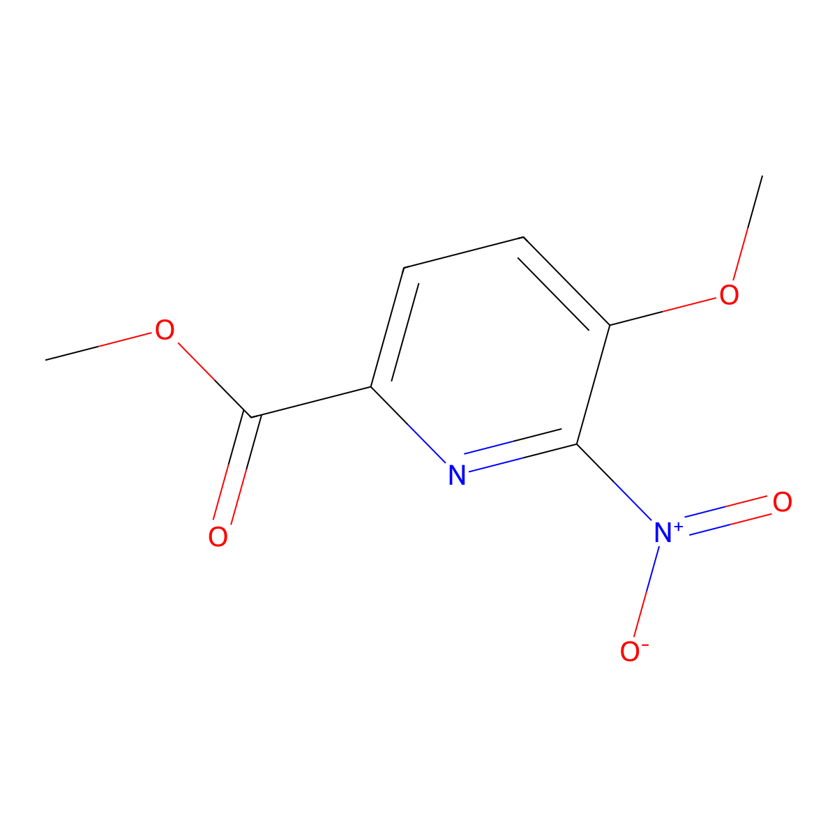 Methyl 5-methoxy-6-nitropicolinate molecular structure, CAS 390816-44-1