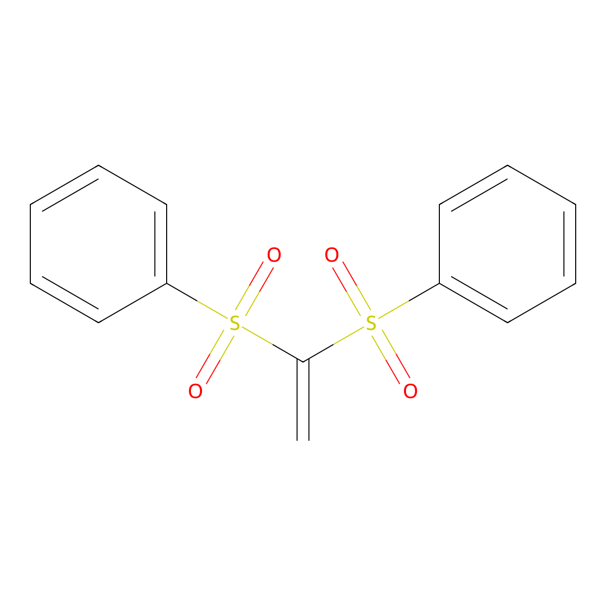 1,1-Bis(phenylsulfonyl)ethylene molecular structure, CAS 39082-53-6