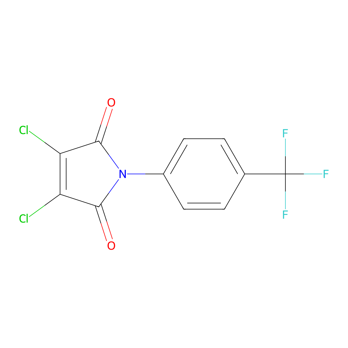 3,4-Dichloro-1-[4-(trifluoromethyl)phenyl]pyrrole-2,5-dione molecular structure, CAS 39082-79-6
