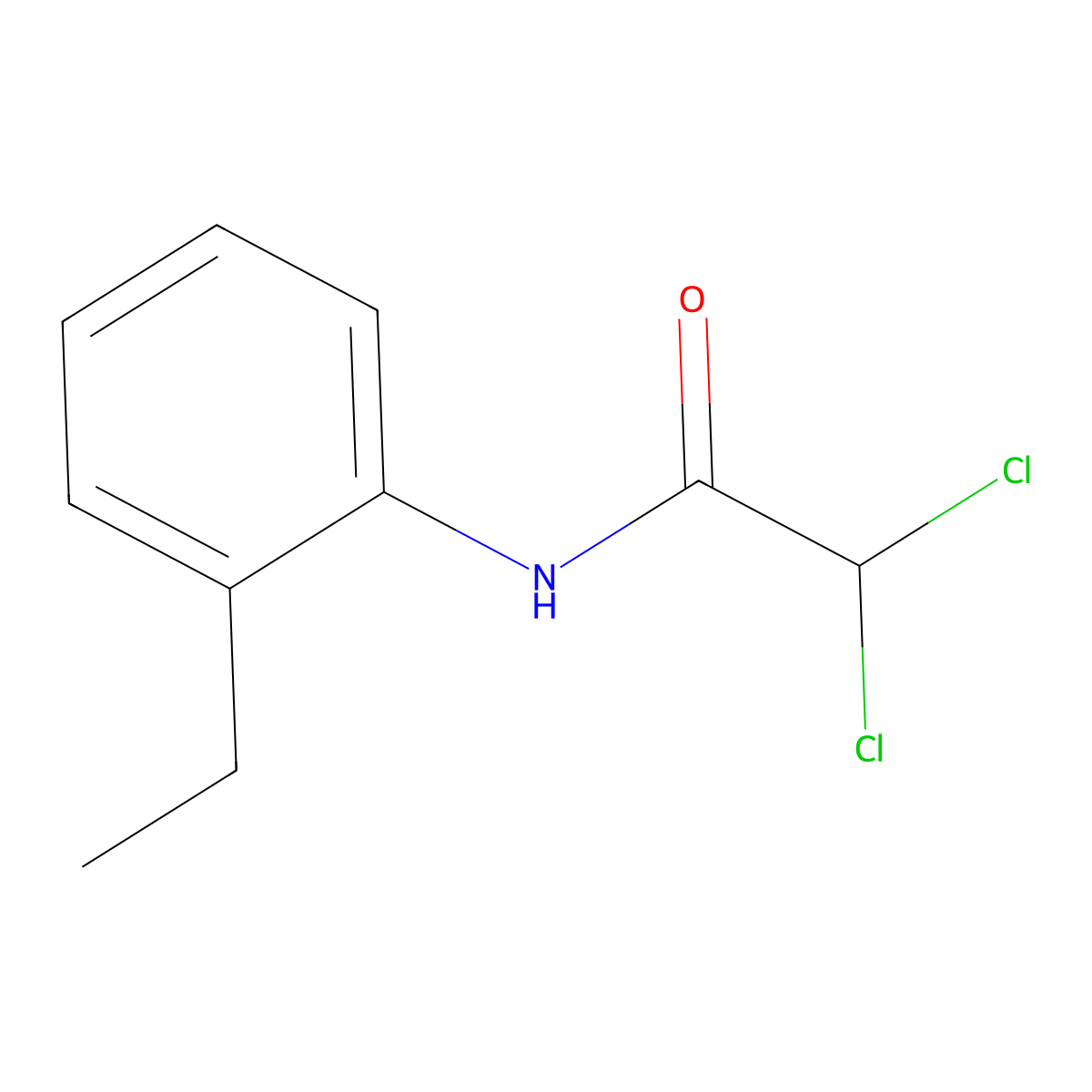 2,2-dichloro-N-(2-ethylphenyl)acetamide molecular structure, CAS 39084-87-2