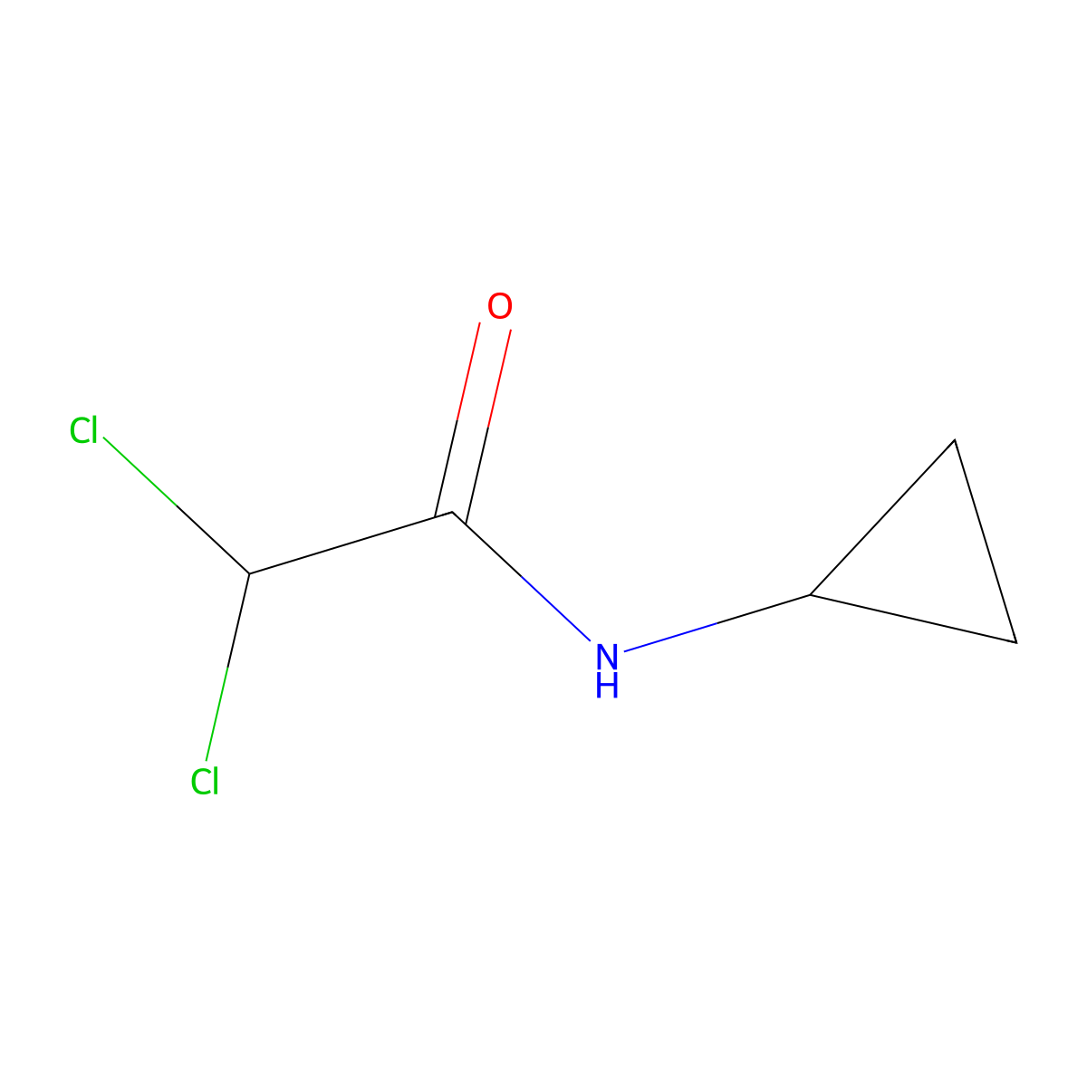 2,2-dichloro-N-cyclopropylacetamide molecular structure, CAS 39084-90-7