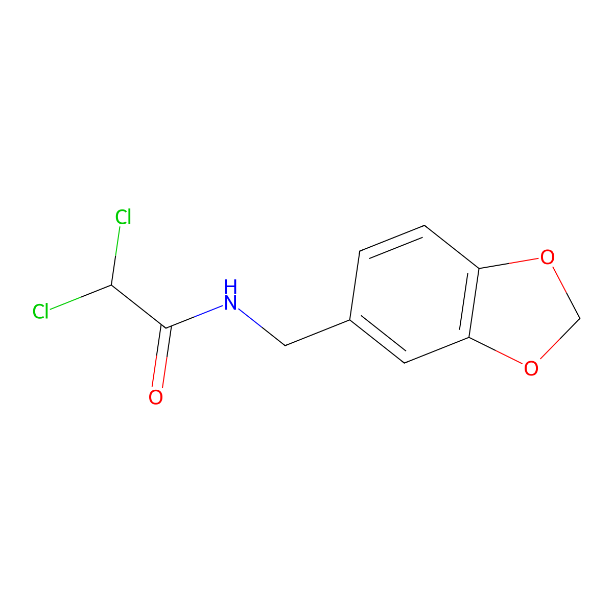 N-(1,3-benzodioxol-5-ylmethyl)-2,2-dichloroacetamide molecular structure, CAS 39084-98-5