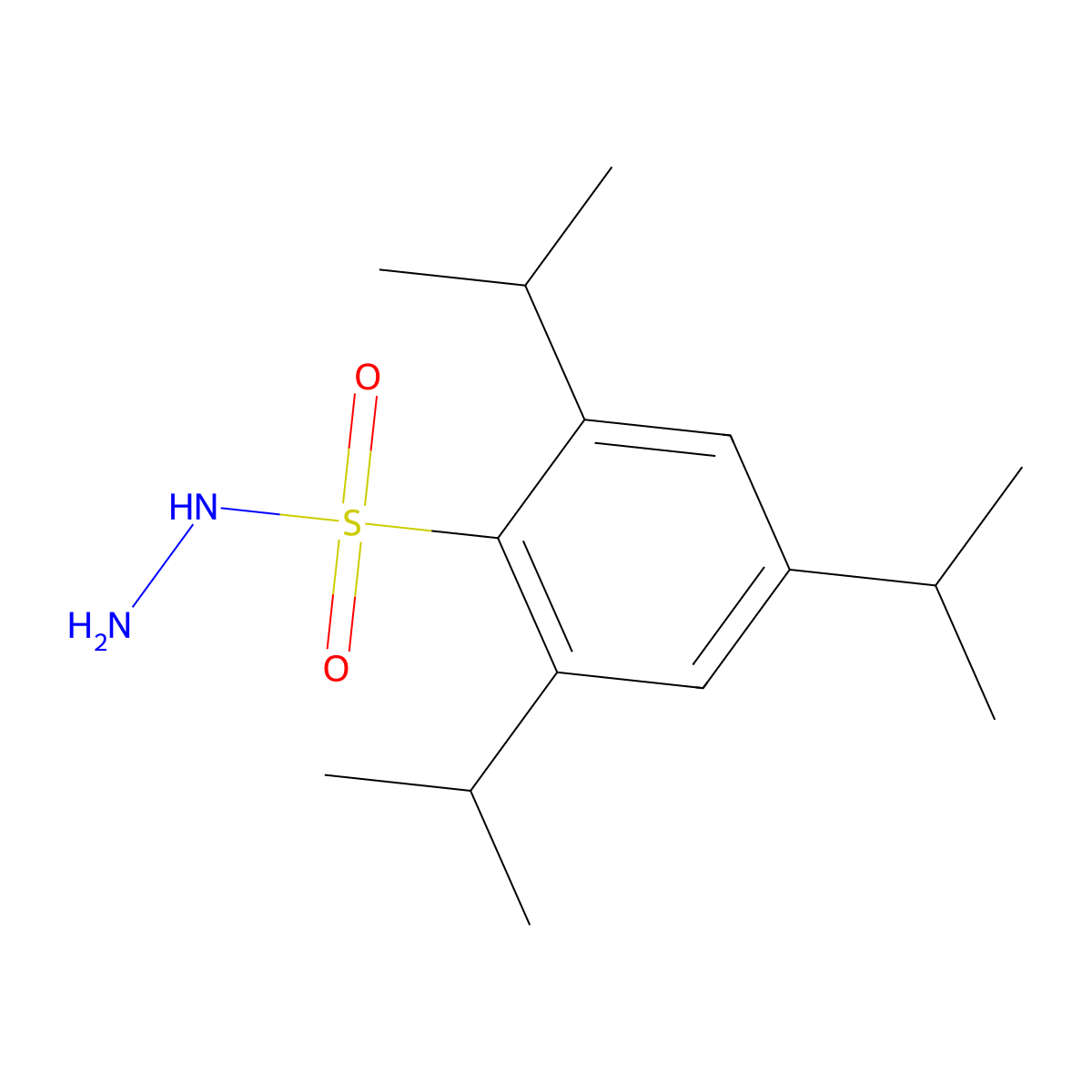 2,4,6-Triisopropylbenzenesulphonohydrazide molecular structure, CAS 39085-59-1