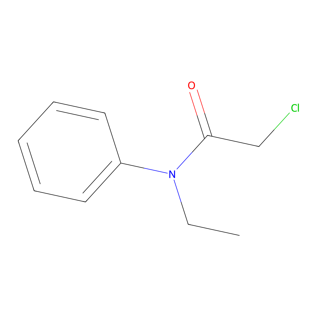 2-Chloro-N-ethylacetanilide molecular structure, CAS 39086-61-8