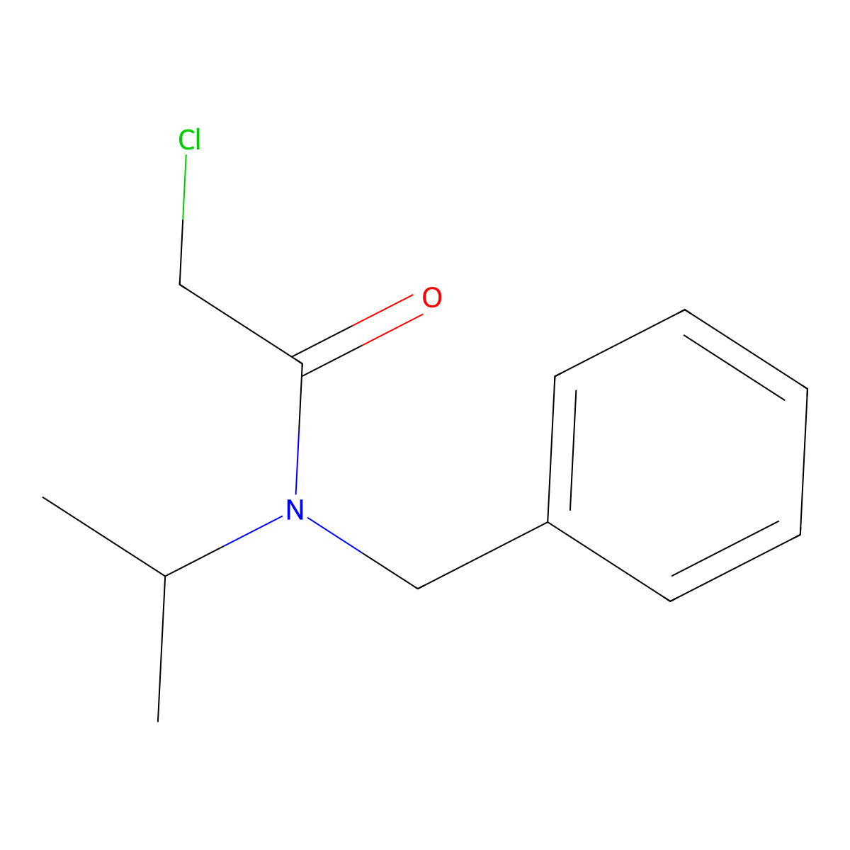 N-Benzyl-2-chloro-N-isopropyl-acetamide molecular structure, CAS 39086-63-0
