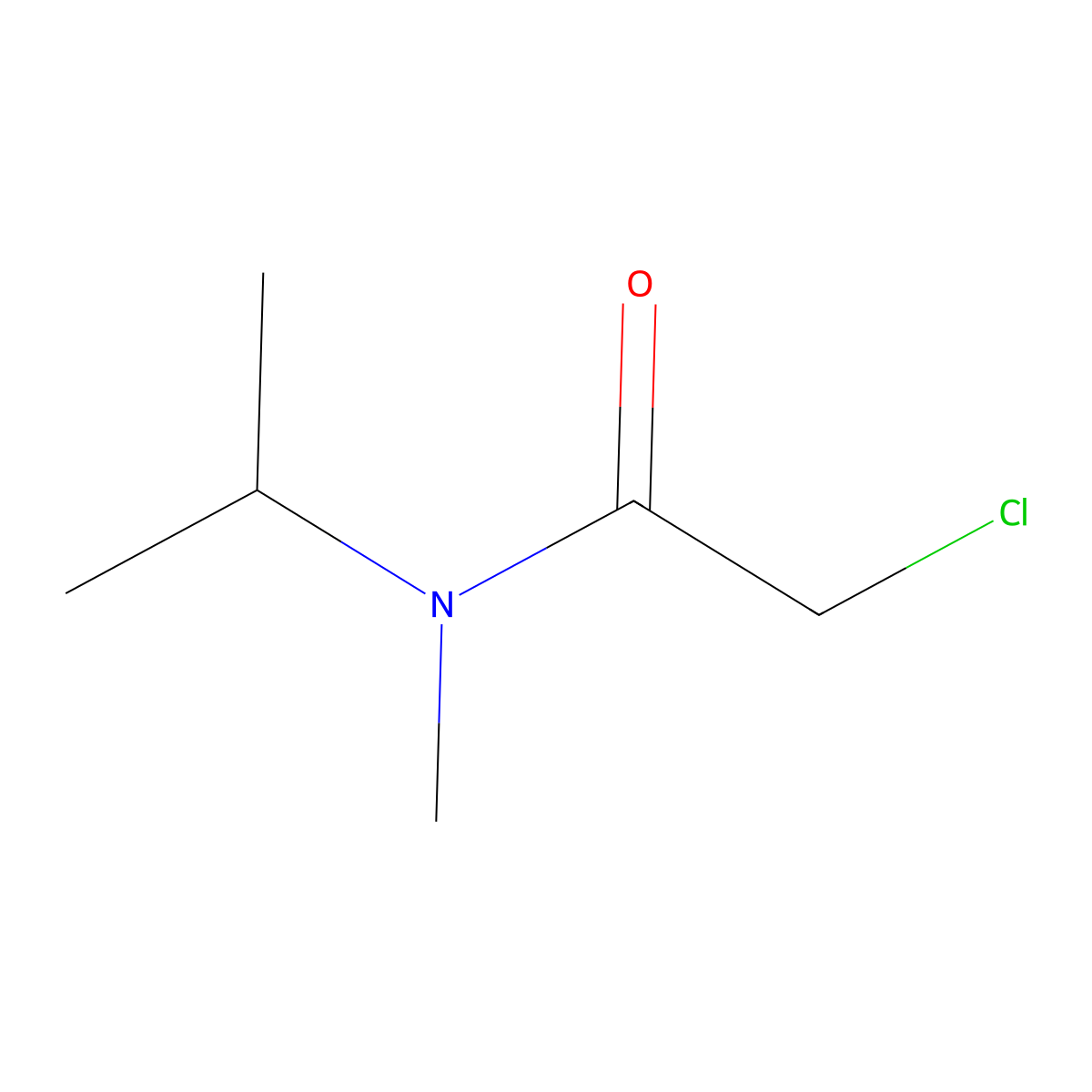 2-chloro-N-methyl-N-(propan-2-yl)acetamide molecular structure, CAS 39086-71-0
