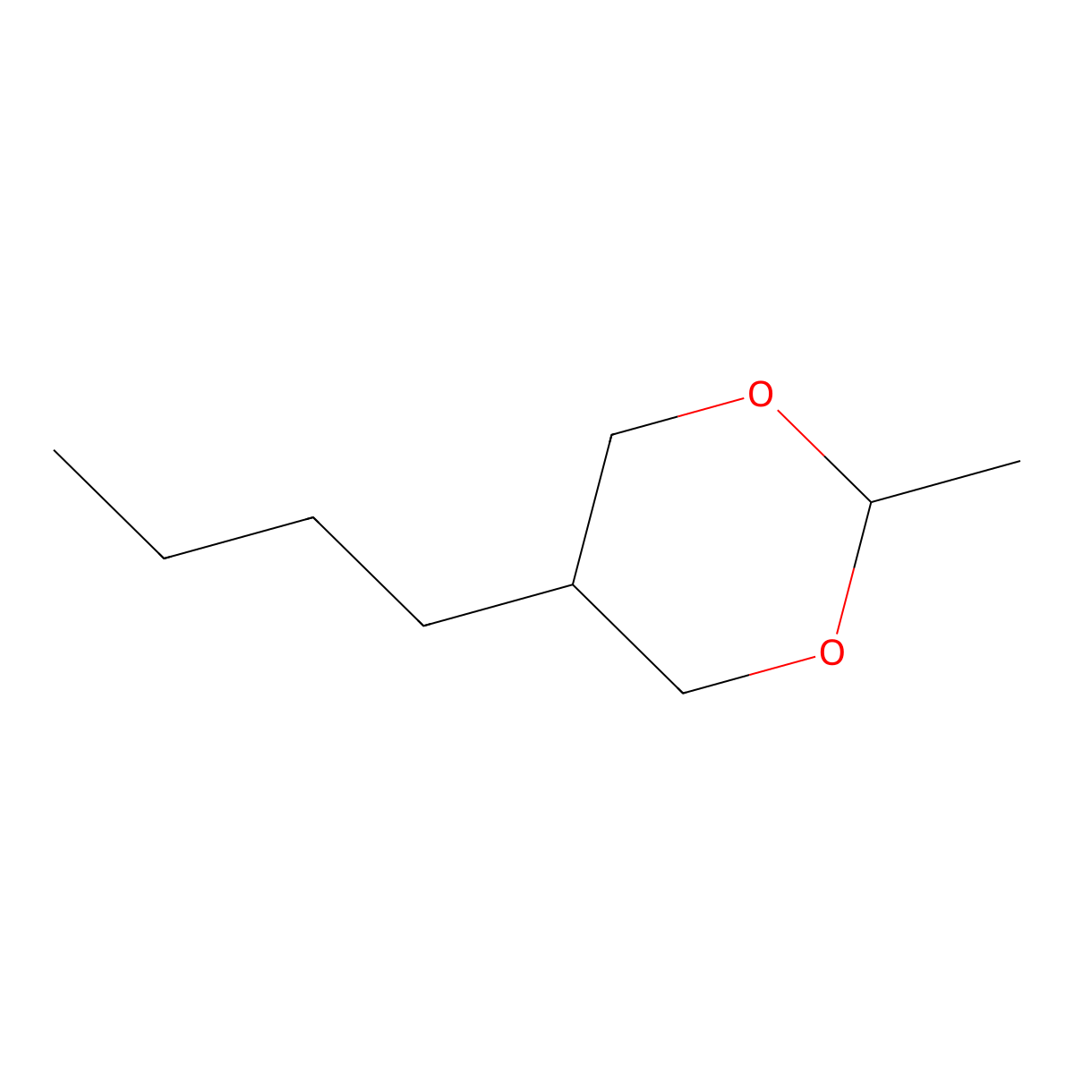 cis-2-Methyl-butyl-1,3-dioxane molecular structure, CAS 39087-22-4