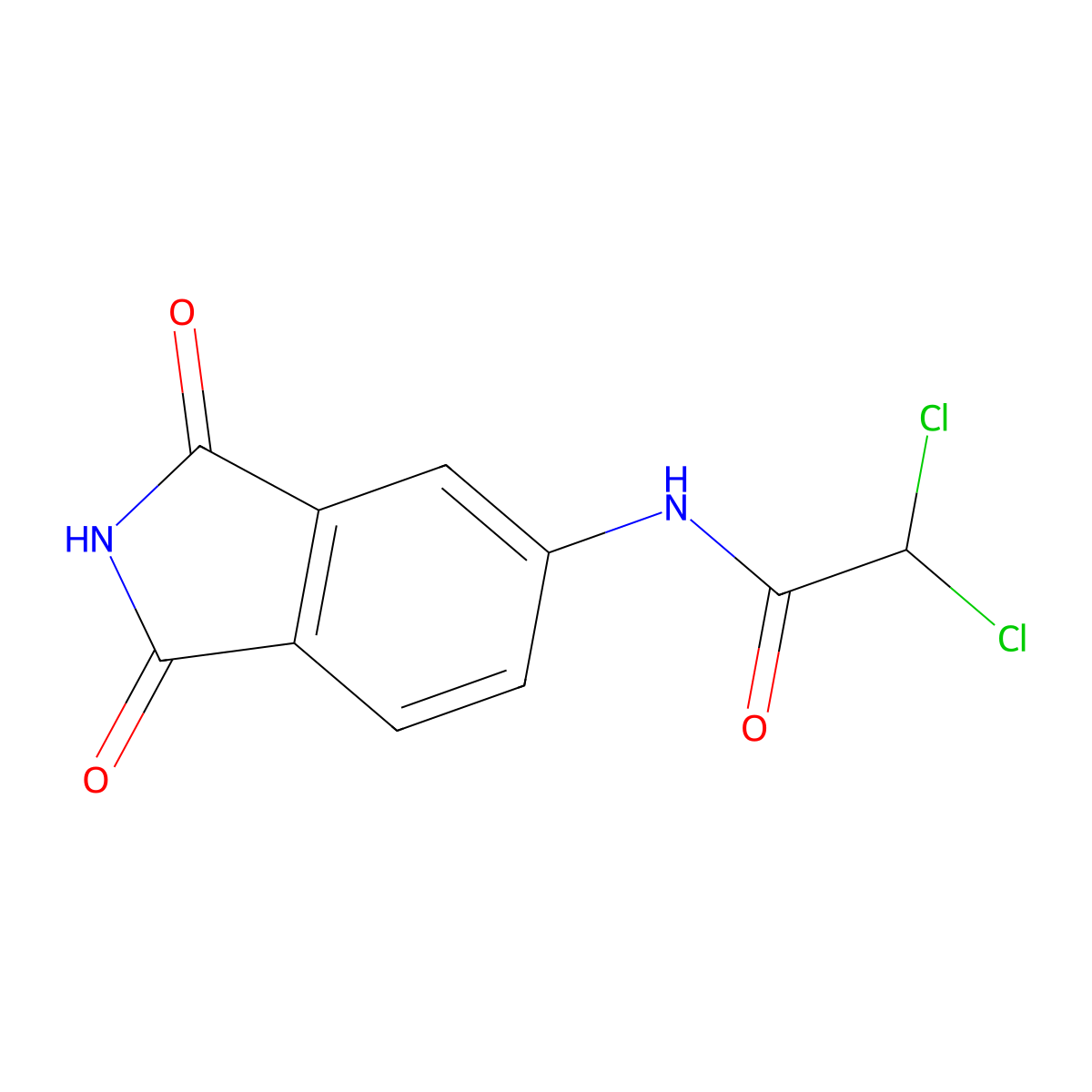 2,2-dichloro-N-(1,3-dioxoisoindol-5-yl)acetamide molecular structure, CAS 39089-42-4